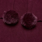 PUNK RAVE Women's Gothic Moon Printed Fluffy Splice Coat Red