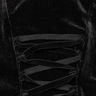 PUNK RAVE Women's Gothic Off Shoulder Mesh Splice Velvet Dress