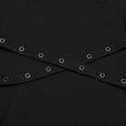 PUNK RAVE Women's Gothic Off-the-shoulder Eyelet Strap Shirt