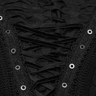 PUNK RAVE Women's Gothic Off-the-shoulder Ripped Black Knitted Coat with Hood