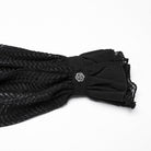 PUNK RAVE Women's Gothic Off-the-shoulder Ruffled Lace-up Shirt