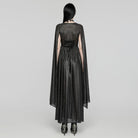 PUNK RAVE Women's Gothic Plunging Lace-up Ball Gown Dress