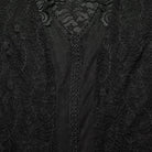 PUNK RAVE Women's Gothic Plunging Lace-up Lace Shirt