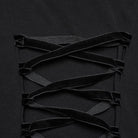 PUNK RAVE Women's Gothic Plunging Sipder Mesh Splice Party Dress