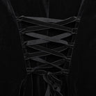 PUNK RAVE Women's Gothic Puff Sleeved Floral Embroidered Coat Black