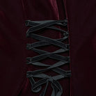 PUNK RAVE Women's Gothic Puff Sleeved Floral Embroidered Coat Red