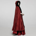 PUNK RAVE Women's Gothic Punk Faux Fur Long Cloak