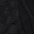PUNK RAVE Women's Gothic Ripped Lace-up Knitted Skirt Black