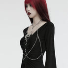 PUNK RAVE Women's Gothic Rose Chain Harness