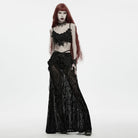 PUNK RAVE Women's Gothic Rose Chain Hip Harness Black