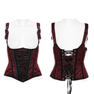 PUNK RAVE Women's Gothic Rose Cutout Lace-up Underbust Corset