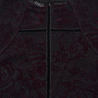 PUNK RAVE Women's Gothic Rose Jacquard Long Sleeve Top Red