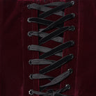 PUNK RAVE Women's Gothic Rose Pattern Lace-up Underbust Corset Red