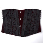 PUNK RAVE Women's Gothic Rose Pattern Lace-up Underbust Corset Red