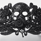 PUNK RAVE Women's Gothic Rose Skull Diamante Crown