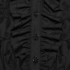 PUNK RAVE Women's Gothic Ruffle Embroidered Bishop Sleeve Shirt