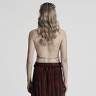 PUNK RAVE Women's Gothic Shell Beaded Chain Halterneck Harness