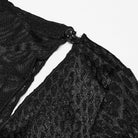 PUNK RAVE Women's Gothic Spider Mesh Splice Cutout Shirt