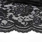 PUNK RAVE Women's Gothic Split Lace Skirt with Studded Chain