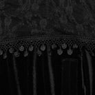 PUNK RAVE Women's Gothic Stand Collar Lace Splice Velvet Cape