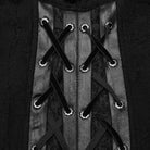 PUNK RAVE Women's Gothic Stand Collar Lace-up Fishtail Dress