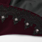 PUNK RAVE Women's Gothic Stand Collar Swallow-tailed Jacket Red