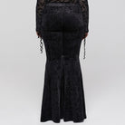 PUNK RAVE Women's Gothic Strappy Jacquard Flared Pants
