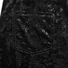 PUNK RAVE Women's Gothic Strappy Jacquard Flared Pants