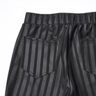 PUNK RAVE Women's Gothic Stripe Faux Leather Leggings