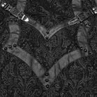 PUNK RAVE Women's Gothic Studded Embossed Lace-up Skirt