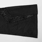 PUNK RAVE Women's Gothic Symmetrical Mesh Pointed Flared Pants Black