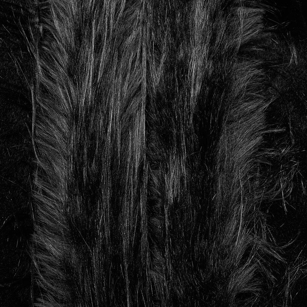 PUNK RAVE Women's Gothic Tassel Faux Fur Splice Velvet Cloak