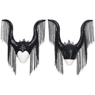 PUNK RAVE Women's Gothic Tassels Horned Headwear