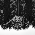 PUNK RAVE Women's Gothic Turn-down Collar Irregular Lace Jacket