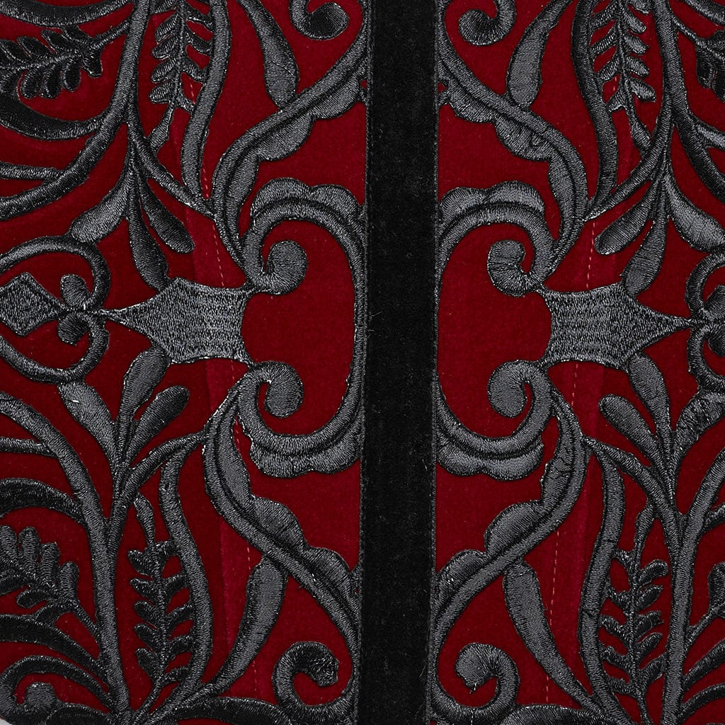 PUNK RAVE Women's Gothic Underbust Corset Black-Red