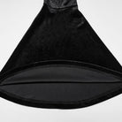 PUNK RAVE Women's Gothic Velvet Bat Wing Collar Flare Sleeve Short Jacket