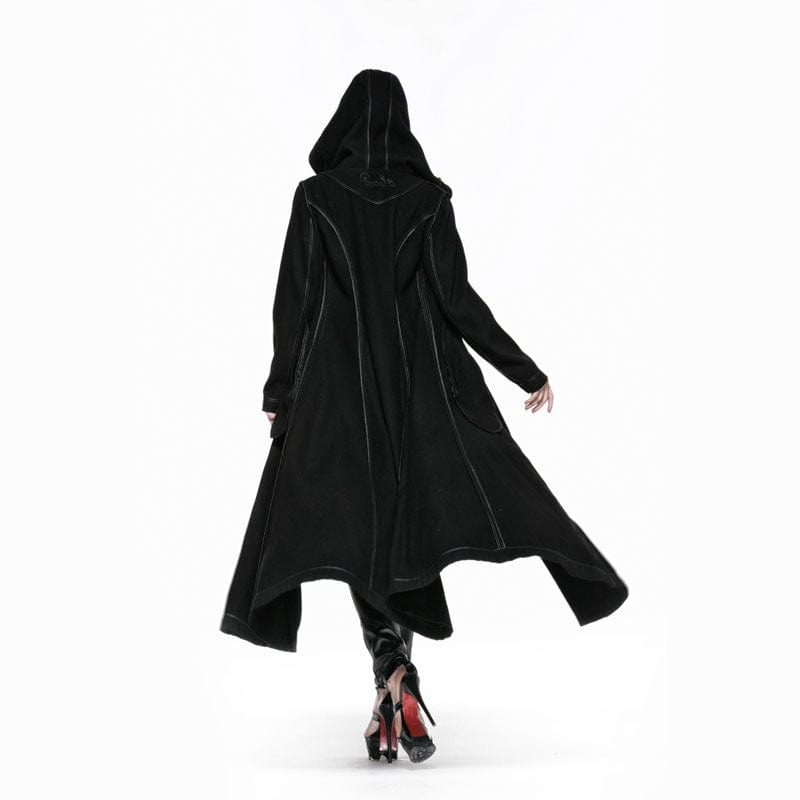 PUNK RAVE Women's Gothic Women's Hooded Overcoat