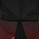 PUNK RAVE Women's Grunge Gradient Flared Sleeve Sheer Chiffon Shirt