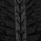 PUNK RAVE Women's Grunge Ruffled Tie-dyed Slip Dress Black