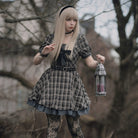 PUNK RAVE Women's Lolita Jk Plaid Dress