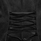 PUNK RAVE Women's Plus Size Gothic Fluffy Splice Lace Hem Coat with Hood