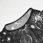 PUNK RAVE Women's Plus Size Gothic Half-high Collar Sun Mesh Tank Top