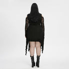 PUNK RAVE Women's Plus Size Gothic Irregular Off-the-shoulder Ruffled Witch Dress