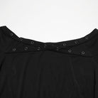 PUNK RAVE Women's Plus Size Gothic Off-the-shoulder Eyelet Strap Shirt