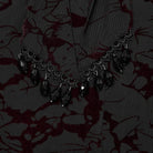 PUNK RAVE Women's Plus Size Gothic Plunging Bat Sleeved Black Red Witch Dress