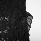 PUNK RAVE Women's Plus Size Gothic Plunging Split Lace Evening Slip Dress