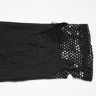 PUNK RAVE Women's Plus Size Gothic Ripped Mesh Splice Coat with Hood