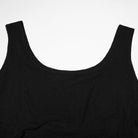 PUNK RAVE Women's Plus Size Punk Irregular Ruched Black Party Dress with Hooded Cape