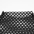 PUNK RAVE Women's Plus Size Punk Sheer Cutout Mesh Top Black