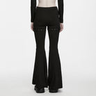 PUNK RAVE Women's Punk Asymmetric Tassel Buckle Strap Flared Pants